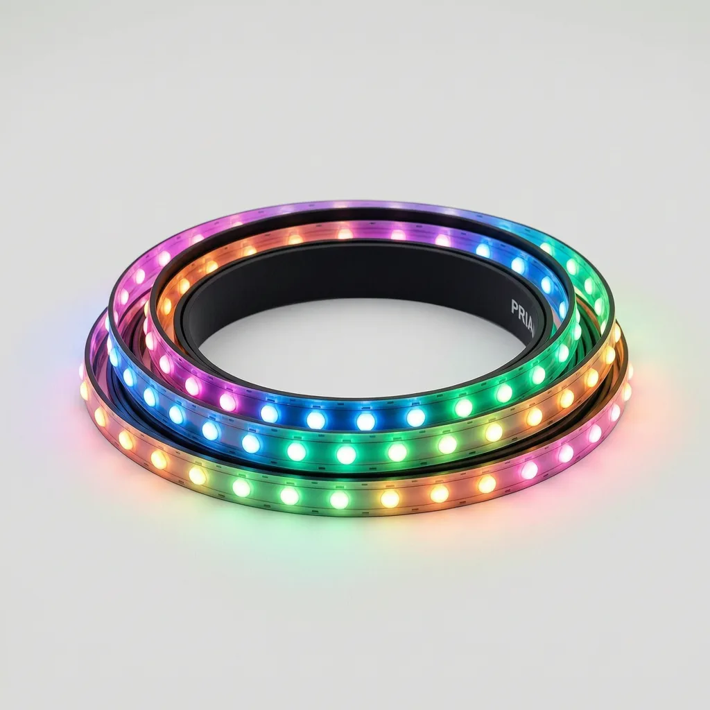 5M RGB LED Strip Light with Warm White — App & Voice Control for Renters