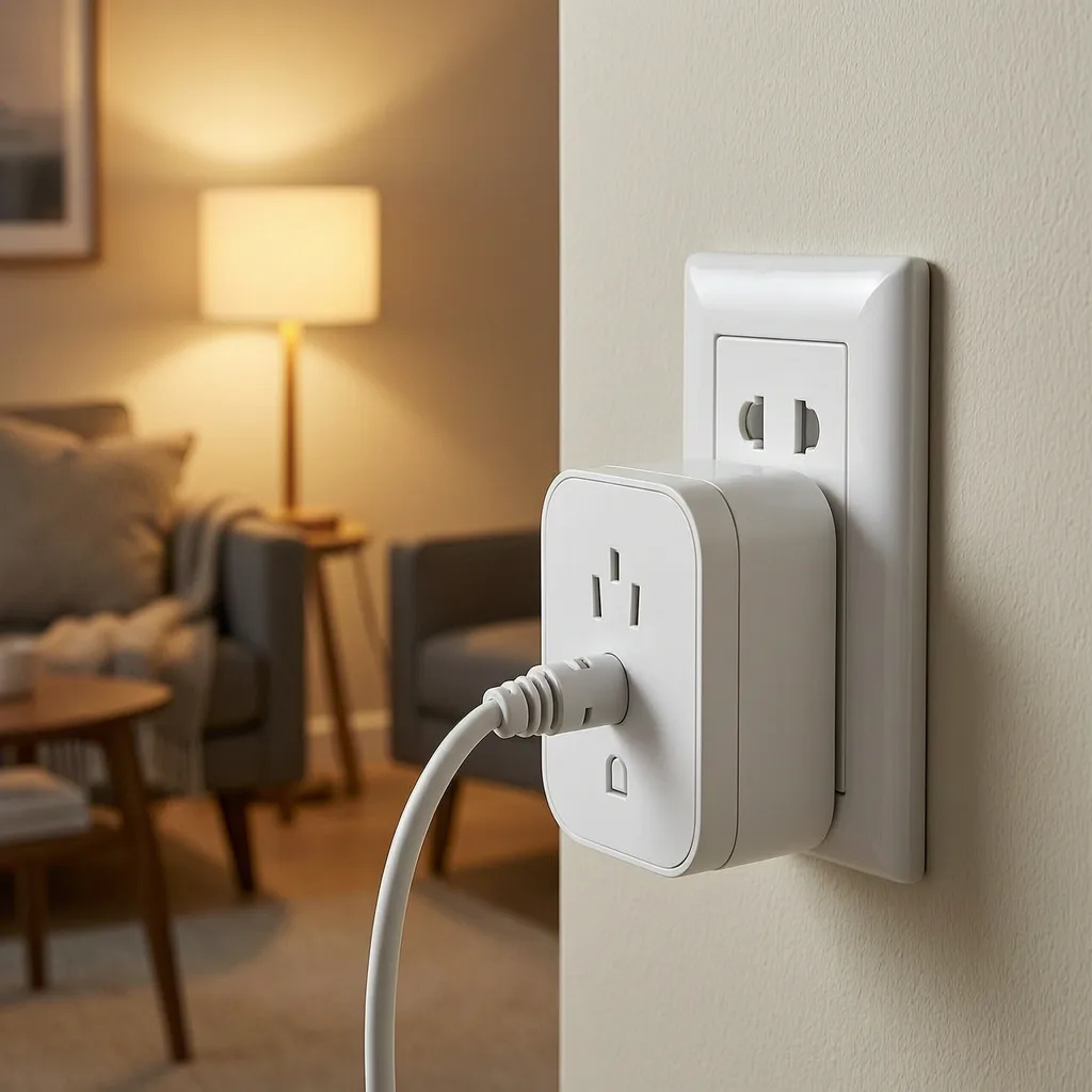 Smart wifi plug in wall outlet with lamp