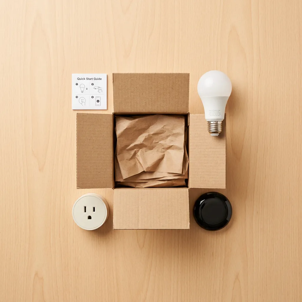 Movie Night Kit - What's in the box: smart bulb, smart plug, IR remote