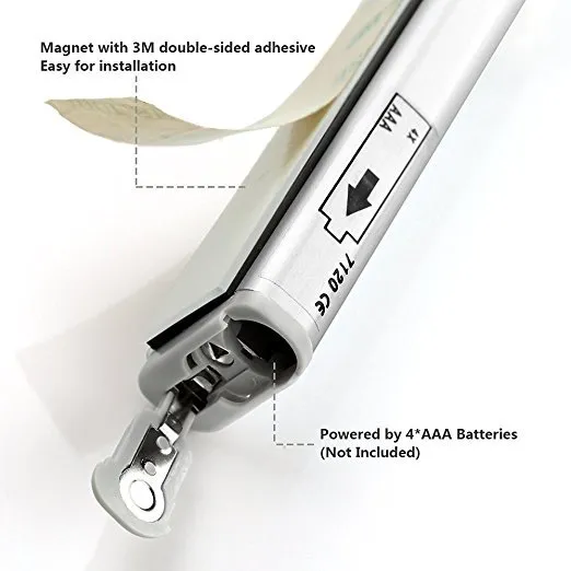 Night light magnetic mount installation — peel and stick