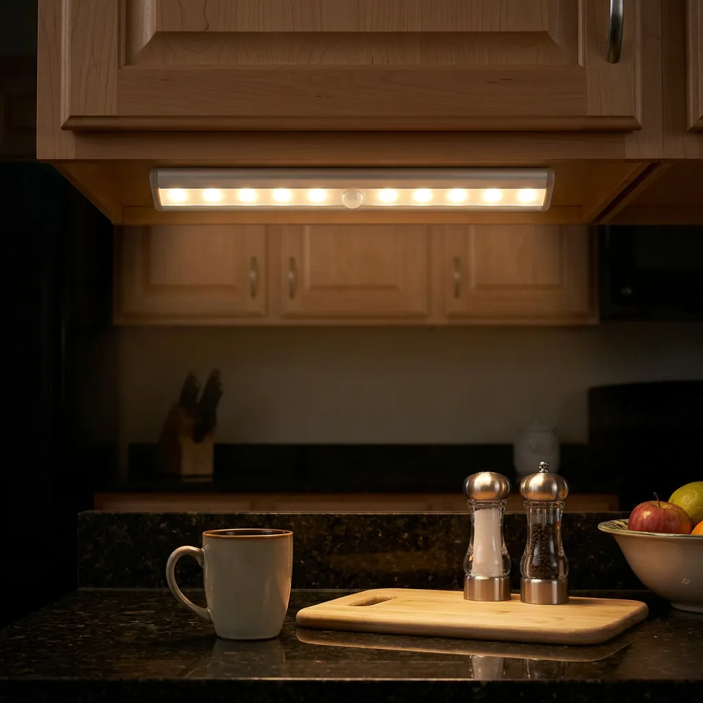 Under cabinets — lights your counter without blinding you