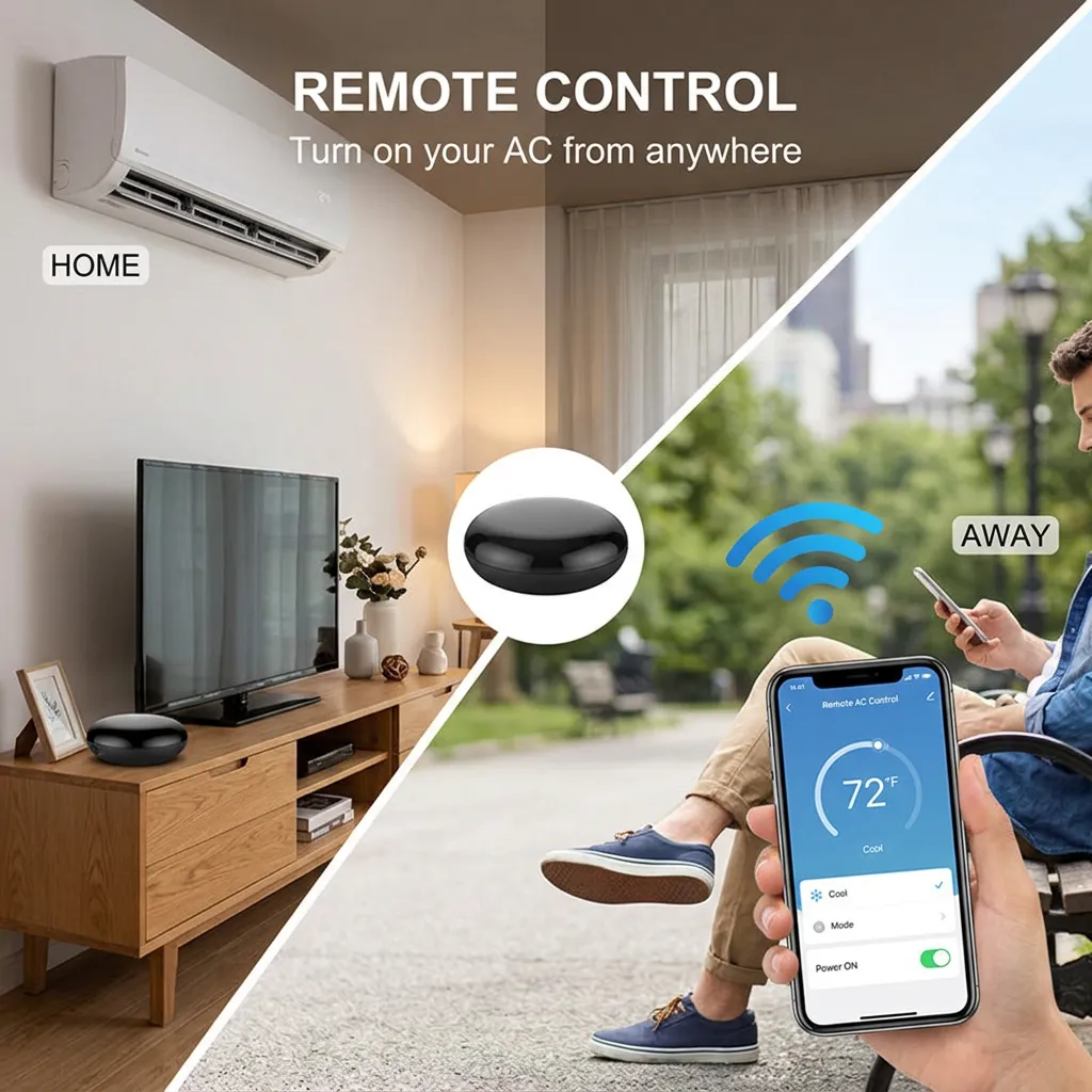 Remote AC control — turn on AC from anywhere via smartphone